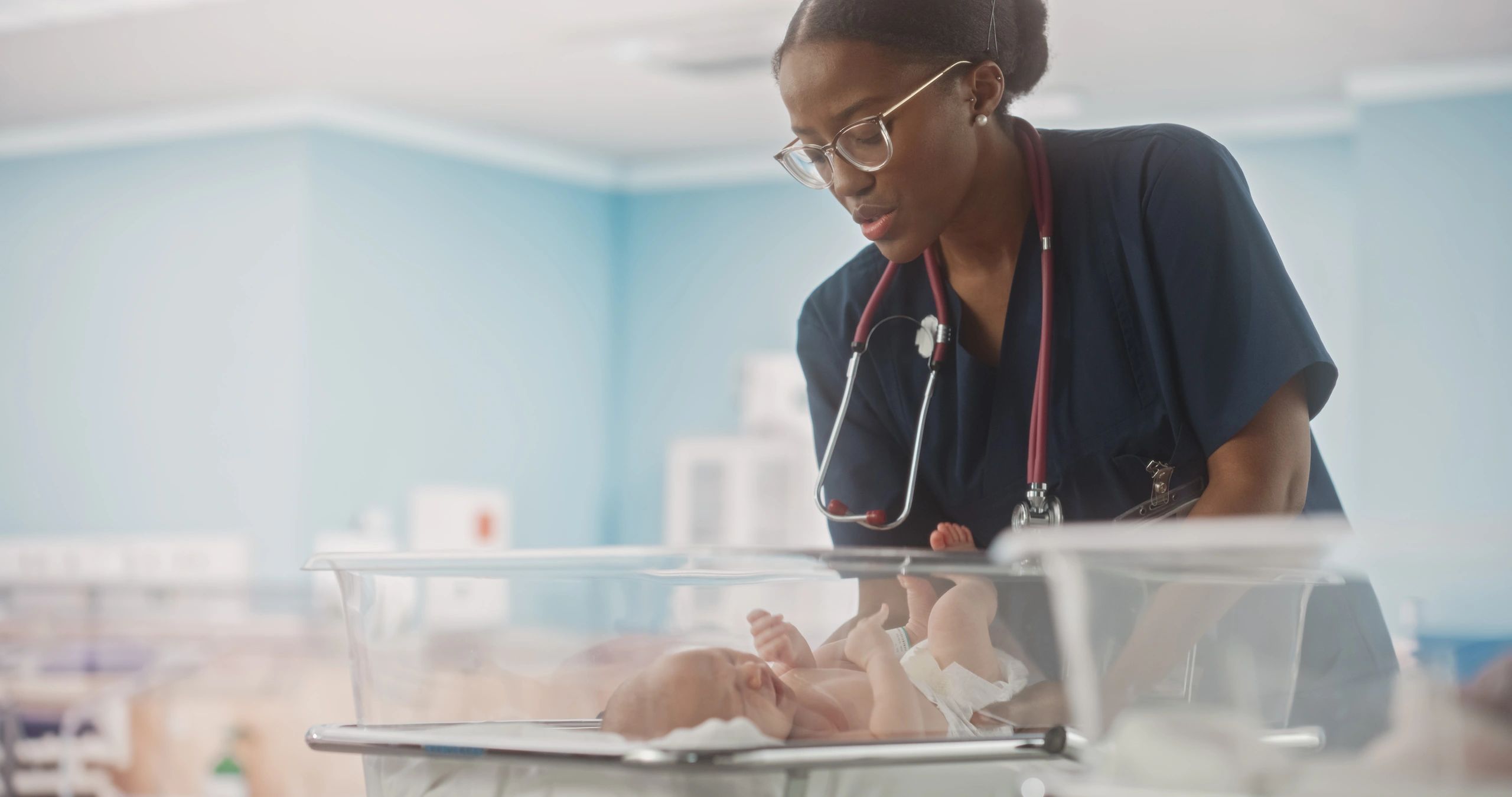 Friendly Black Head Nurse Taking Care
